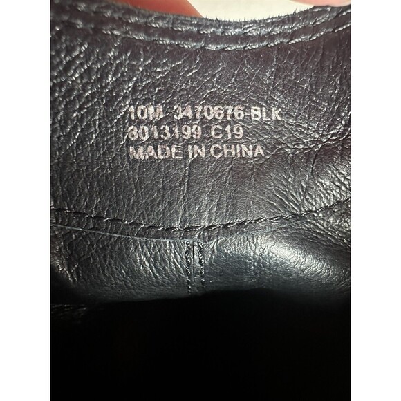 Frye Black Ankle Boots with Brown Heel - Picture 10 of 11